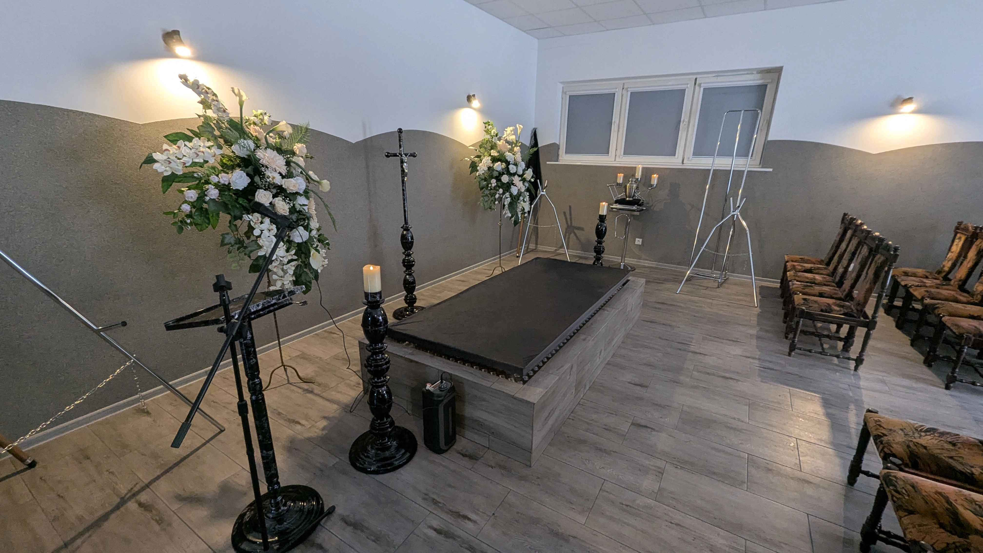 Sala pożegnań – ujęcie z boku